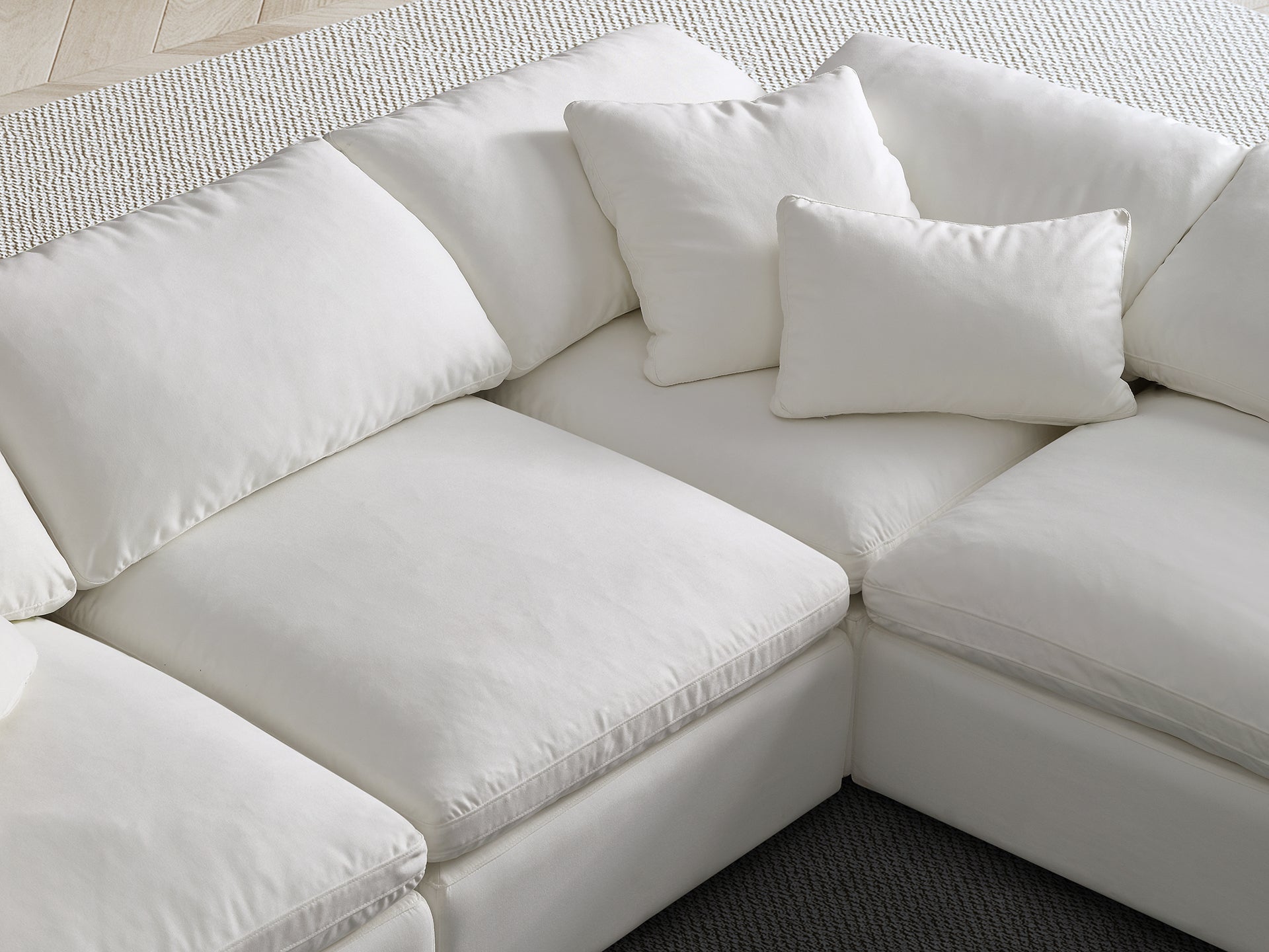 Aria 6 seater L-shaped corner sectional sofa