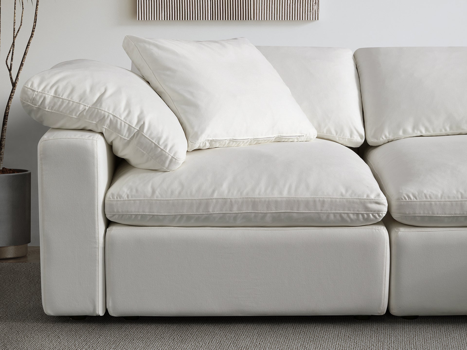 Aria 6 seater L-shaped corner sectional sofa