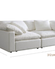 Aria 3 seater linear sofa in stain resistant fabric