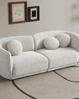 Carter 3 seater curved sofa with gently curved backrest
