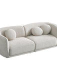 Carter 3 seater curved sofa with gently curved backrest