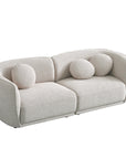 Carter 3 seater curved sofa with gently curved backrest