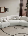 Carter 5 seater curved sofa with gently curved backrest
