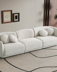 Carter 5 seater with gently curved backrest linear sofa