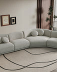 Carter large 6-8 seater curved sofa with gently curved backrest