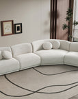 Carter large 6-8 seater curved sofa with gently curved backrest