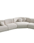 Carter large 6-8 seater curved sofa with gently curved backrest