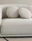 Carter 3 seater curved sofa with gently curved backrest