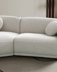 Carter 5 seater curved sofa with gently curved backrest