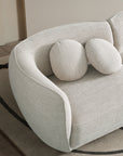 Carter 3 seater curved sofa with gently curved backrest