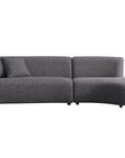 Chase 5 seater with curved chaise sectional sofa