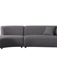 Chase 3 seater with curved chaise sectional sofa