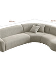 Chase 5 seater corner curved L-shape sofa