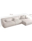 Eclipse 5 seater with chaise L-shaped sofa