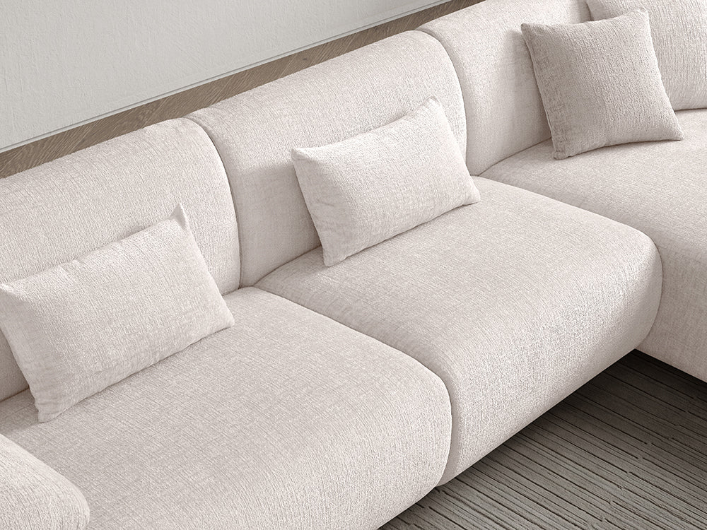 Eclipse 5 seater with chaise L-shaped sofa