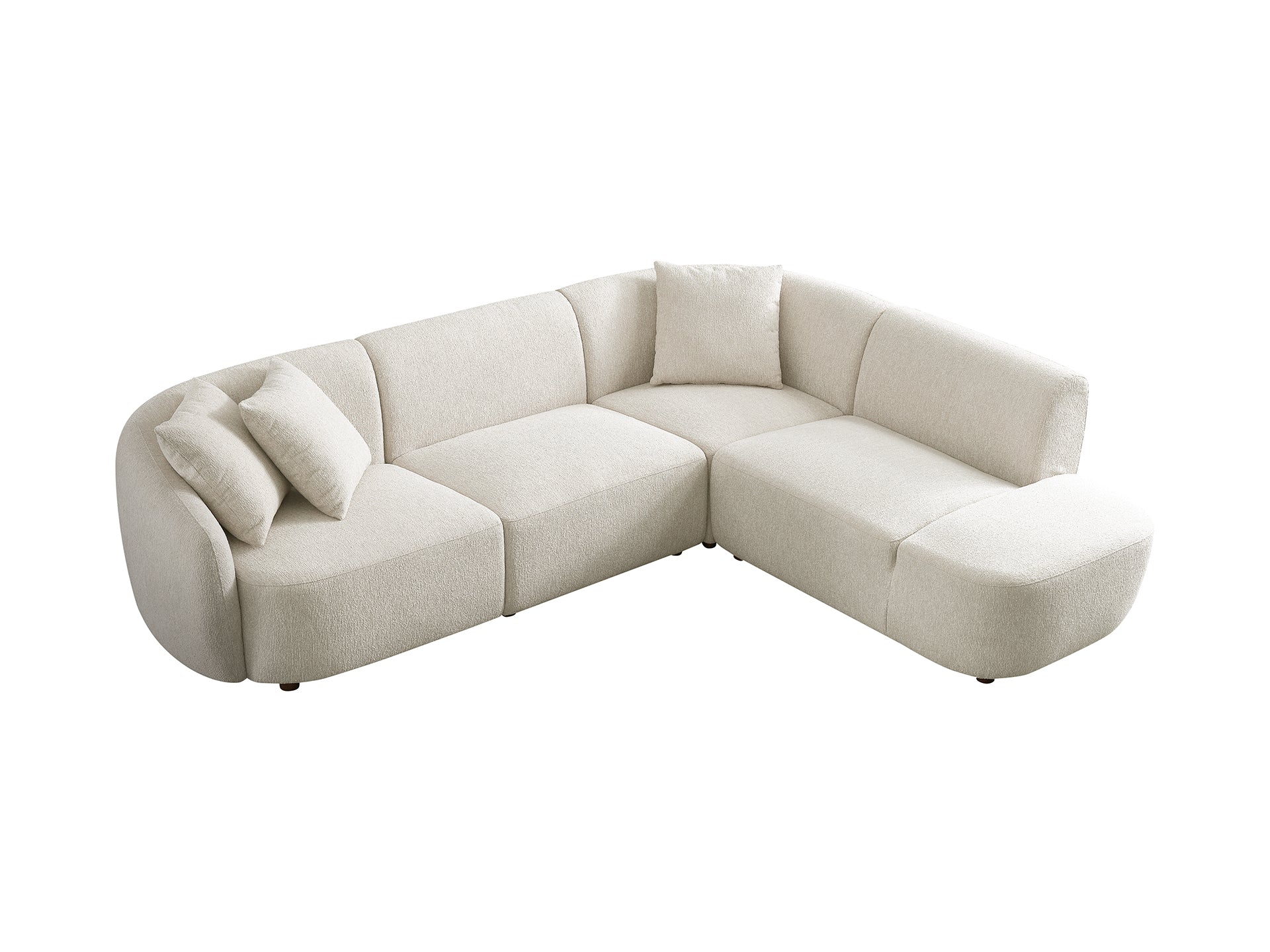 Elise Endurance fabric 5 seater corner L-shaped sofa
