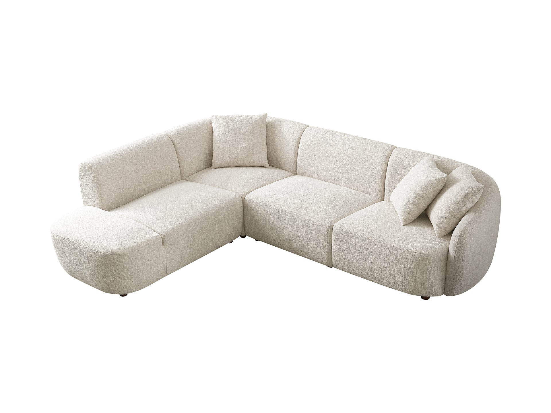 Elise Endurance fabric 5 seater corner L-shaped sofa