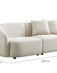 Elise Endurance fabric 3 seater sectional sofa