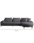 Gregory 5 seater with round chaise sectional sofa