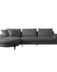 Gregory 5 seater with round chaise sectional sofa