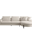 Gregory 5 seater with round chaise sectional sofa