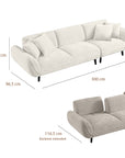 Huebert 5 seater sofa with movable backrest
