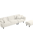 Huebert 5 seater sofa with ottoman and movable backrest