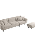 Huebert 5 seater sofa with ottoman and movable backrest