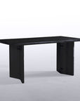 Keith - Black Ash Wood Dining Table with Solid wooden Legs
