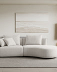 Lorraine 3-seater sectional sofa with curved chaise