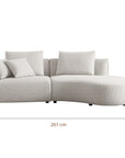 Lorraine 3-seater sectional sofa with curved chaise