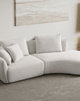 Lorraine 3-seater sectional sofa with curved chaise