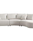Lorraine 5-seater sectional sofa with curved chaise