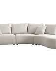 Lorraine 5-seater sectional sofa with curved chaise