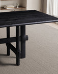 Miles - Solid Black Ash Wood Dining Table