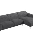 Samuel 4 seater robot vacuum friendly L-shaped sofa with adjustable headrest