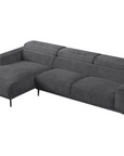 Samuel 4 seater robot vacuum friendly L-shaped sofa with adjustable headrest