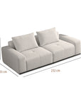 Valarie 3 seater linear sofa