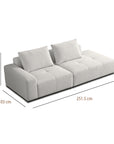 Valarie 3 seater open-end linear sofa