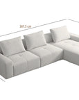 Valarie 5 seater with chaise L-shape sofa