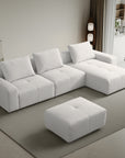 Valarie 5 seater L-shaped sofa with chaise and ottoman