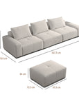 Valarie 5 seater linear sofa with ottoman