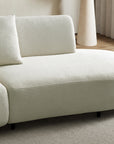 Pecan Endurance fabric 3 seater curved sofa with movable backrest