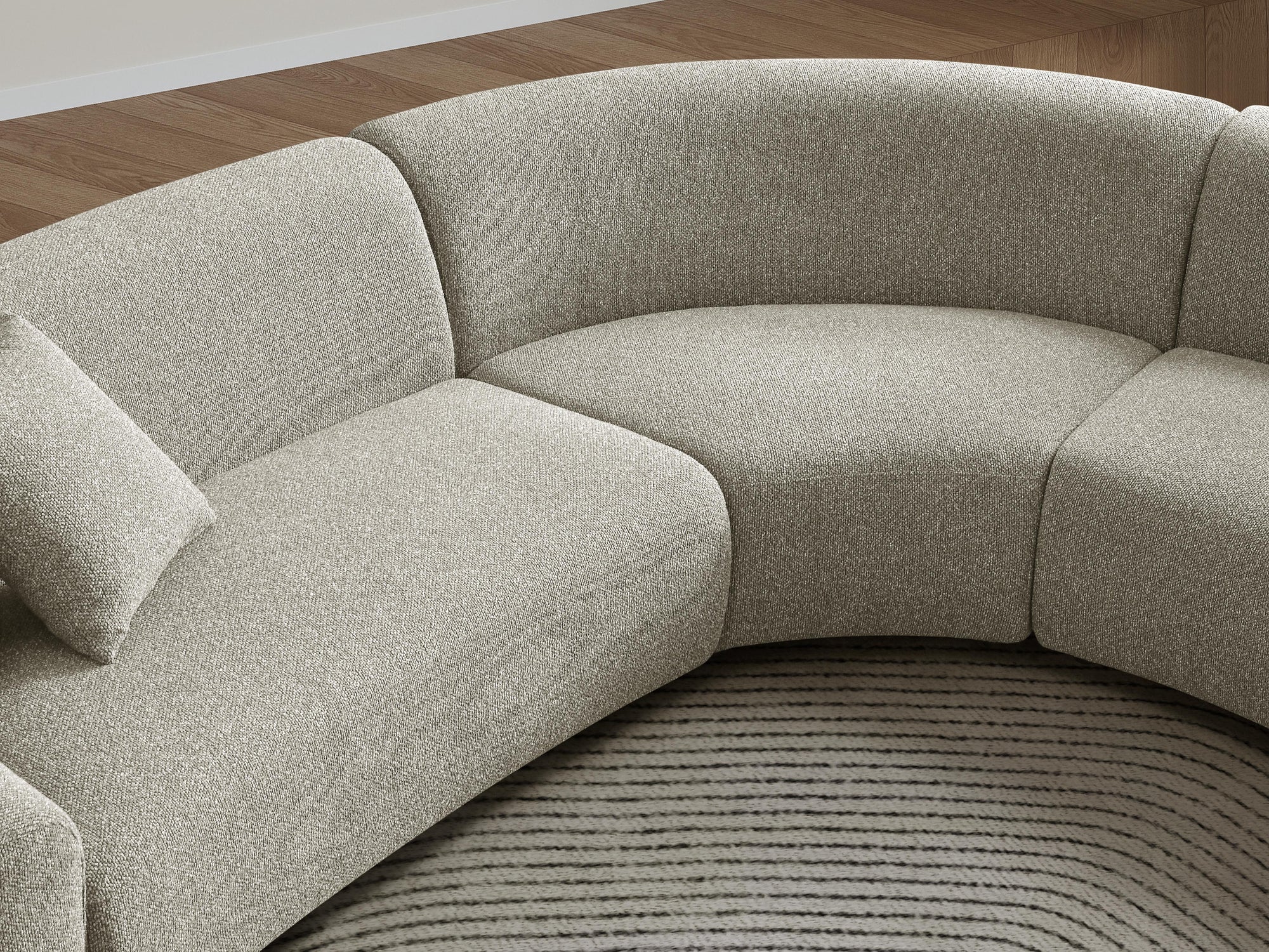 Chase 5 seater corner curved L-shape sofa