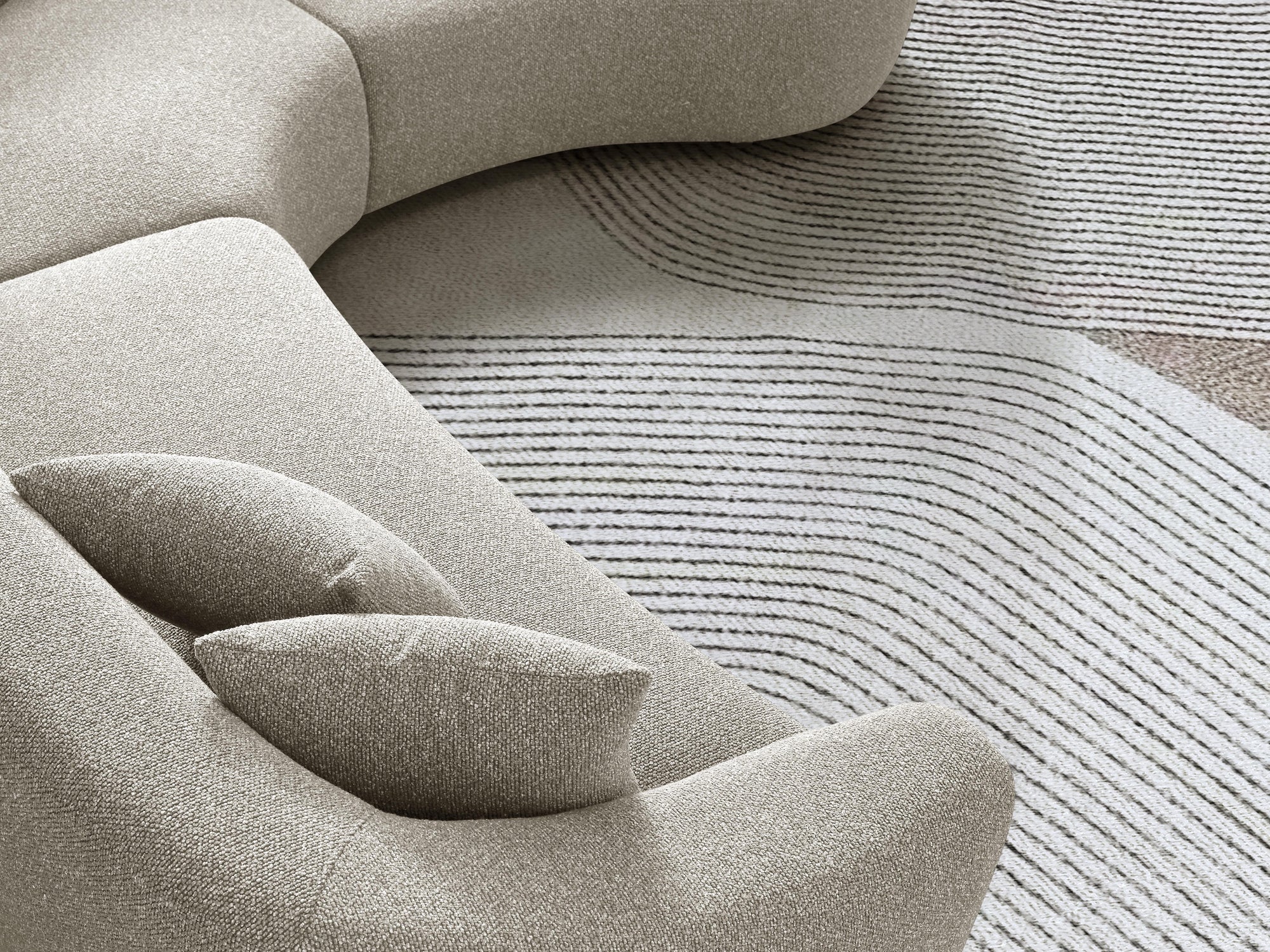 Chase 5 seater corner curved L-shape sofa