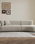 Chase 3 seater with curved chaise sectional sofa