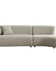 Chase 3 seater with curved chaise sectional sofa
