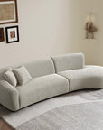Chase 3 seater with curved chaise sectional sofa