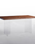 Elva - American Black Walnut Dining Table with Acrylic Legs