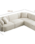 Elise Endurance fabric 5 seater corner L-shaped sofa